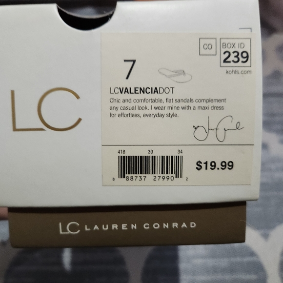 NEW LC LAUREN CONRAD VALENCIA DOT SANDAL SIZE 7 - Picture 2 of 5